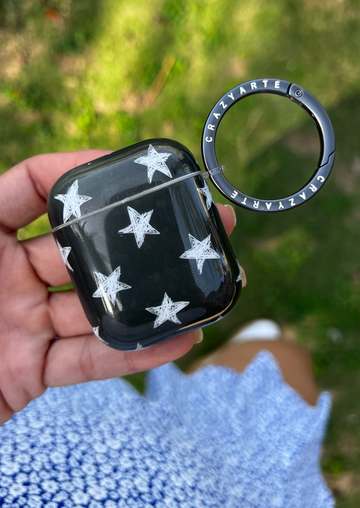 Case para Airpod - Estrellas Blancas Fondo Negro