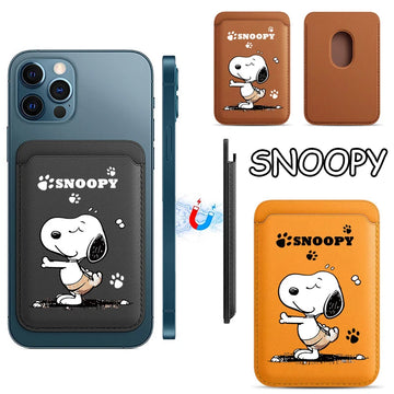 Snoopy Magsafe Magnetic Leather Wallet