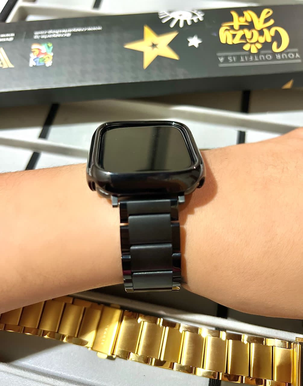 Correa Eslabones Negro para Apple Watch
