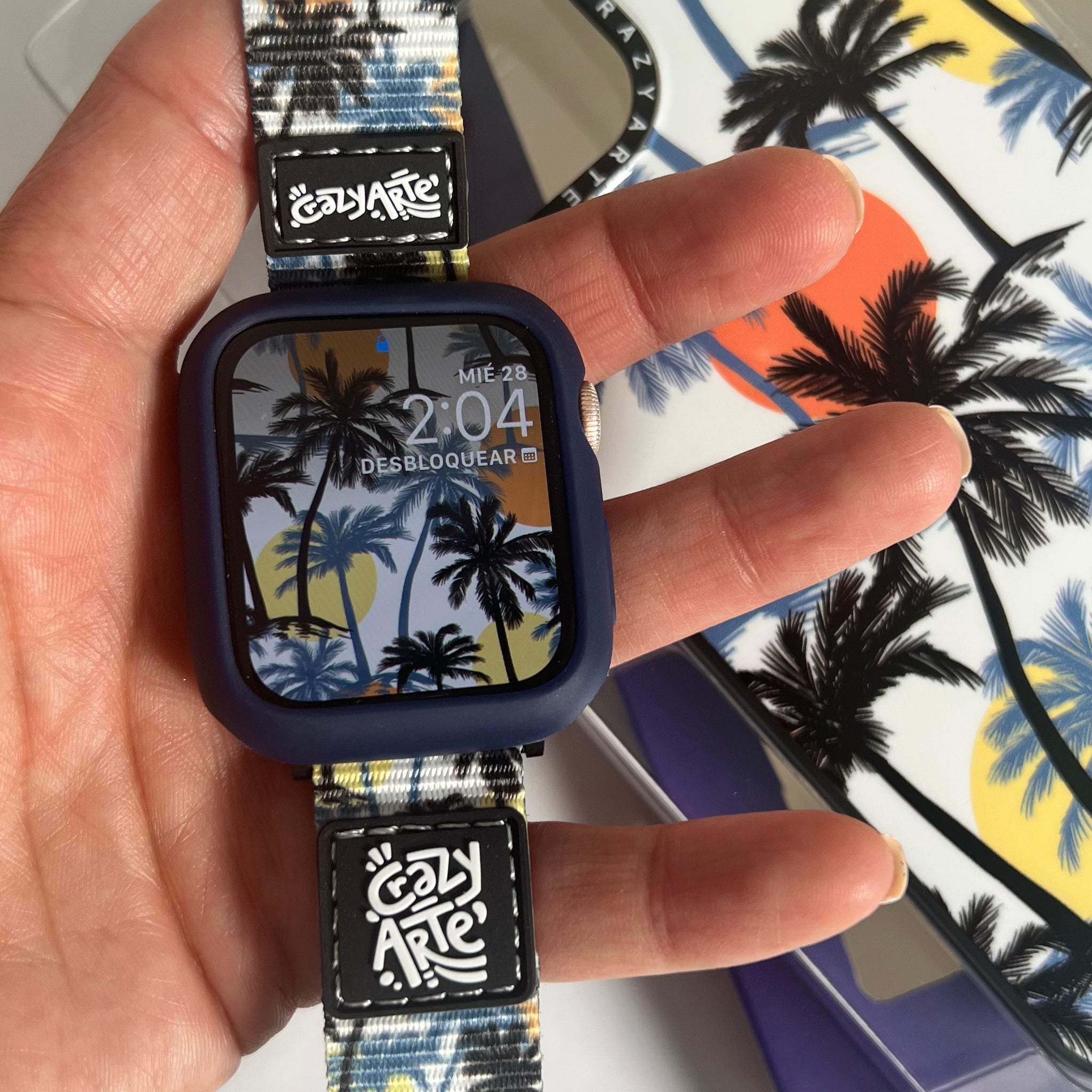 Apple Watch Band - Palm Trees Black White Background