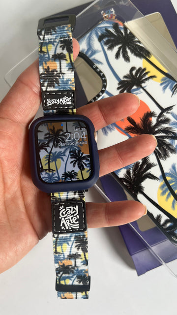 Apple Watch Band - Palm Trees Black White Background